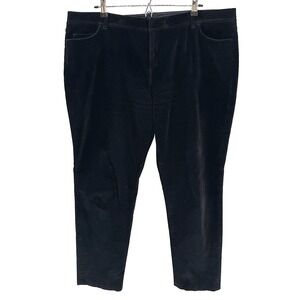 LAFAYETTE 148 NEW YORK Velvet Straight Leg‎ Pants • Women's 18 • black